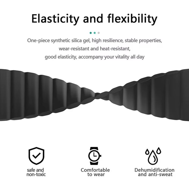 Magnetisches Silikonarmband für Xiaomi Band 9/8, Sport-Loop-Armband, weiches Armband für Xiaomi Miband9, Miband8, Smartband-Zubehör_voghion.com