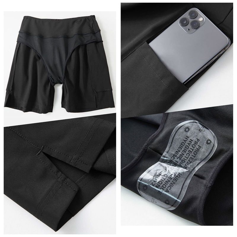 Women's Boxer With Pockets, Fashionable Beach Loose Elastic Casual Quick-Dry Running Shorts_voghion.com