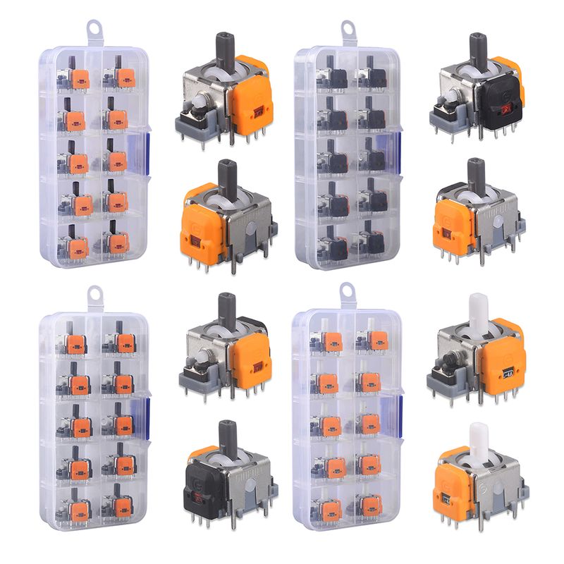 10 STÜCKE Elektromagnetische Hohe Präzision Kein Driften Hall-Effekt Thumb-Sticks Joystick Rocker Modul Für PS4/PS5/Xbox_voghion.com