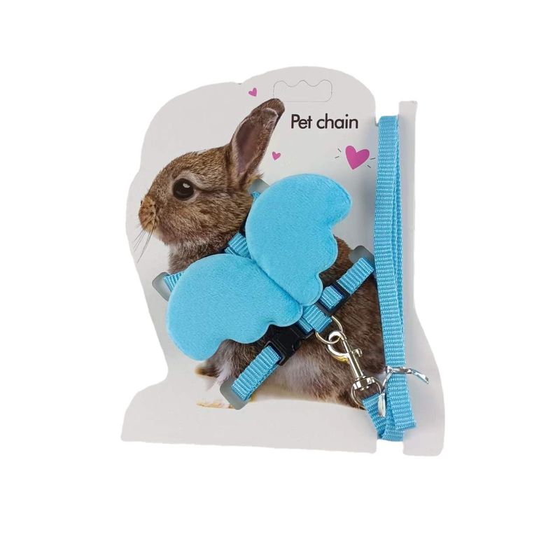 Pet Supplies I-Shape Angel Harness multicolore opzionale anti-fuga regolabile per passeggiate con conigli_voghion.com