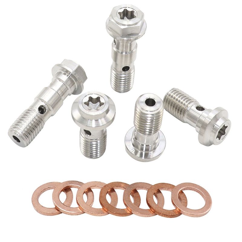 Universal 304 Stainless Steel Motorcycle Brake Caliper Banjo Bolt Bleed Screw Nipple M10X1.0MM/1.25MM For Honda Yamaha_voghion.com