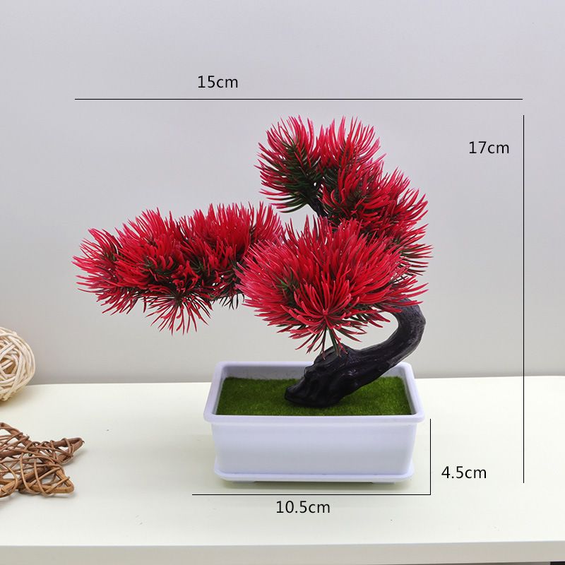 Wohnmöbel Simulation Pflanze einladende Kiefer kleine Topfpflanze Kunststoff Bonsai Home Dekoration Wohnzimmer Schreibtisch kleine Ornamente_voghion.com