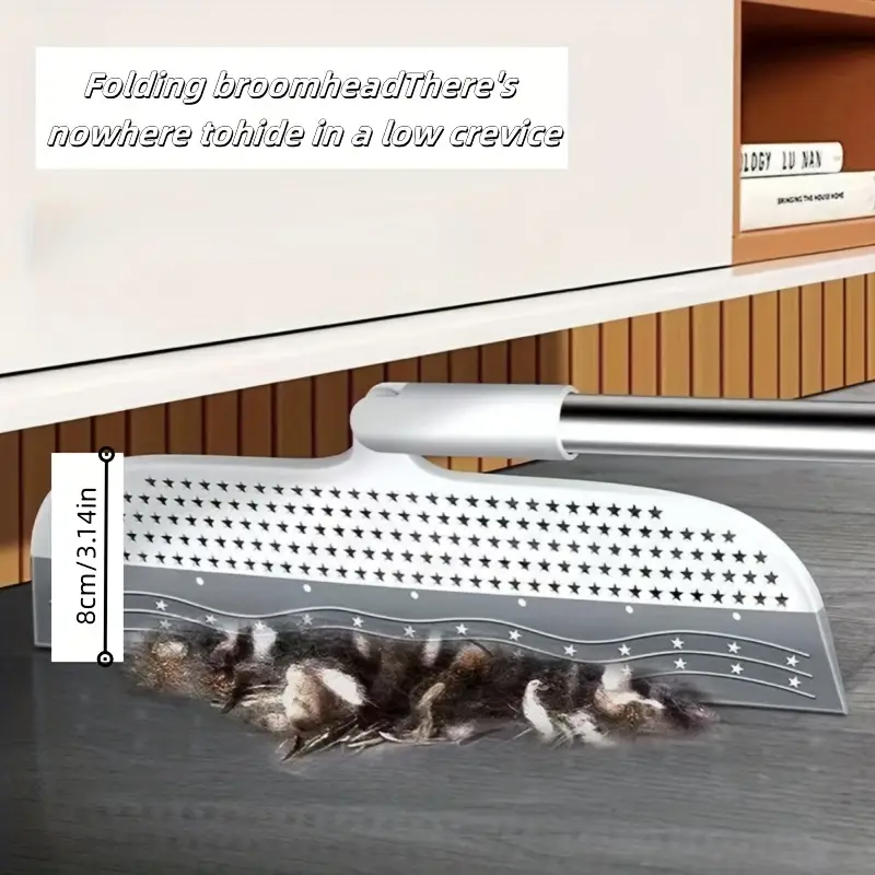 A Magic Broom Suitable For Bathrooms, Kitchens, And Living Rooms, With A Detachable Head That Easily Removes Hair And Dust_voghion.com