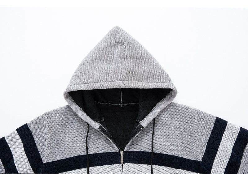 Herren-Winterjacke aus Fleece mit Sherpa-Futter und Kapuze – warmer, dicker Mantel für lässige Oberbekleidung (Hellgrau, Dunkelgrau, Schwarz, Weinrot, Marineblau)_voghion.com