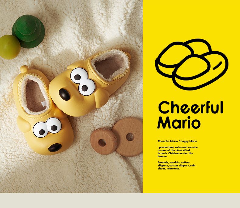 Pantofole in cotone per bambini autunnali e invernali, pantofole morbide, impermeabili e antiscivolo, pantofole in cotone per bambini, invernali, da interno_voghion.com
