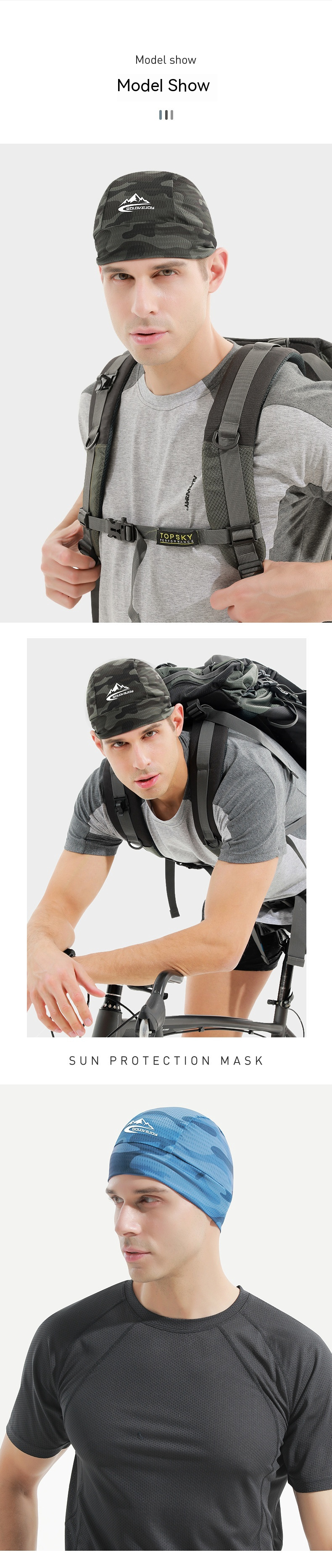 Casquette de cyclisme d'été pour hommes en soie glacée à séchage rapide, casquette en peau de melon, chapeau d'extérieur respirant, casquette de Protection solaire, Protection UV et protection solaire_voghion.com