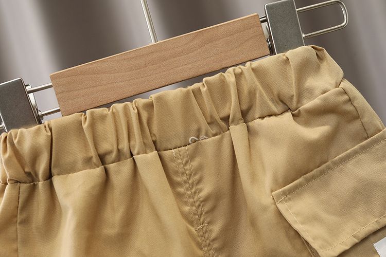 Dragt 2024 Sommer Nye Børn og Drenge Mode Kortærmet Stribet Polo Shirt Todelt Sæt Trendy_voghion.com