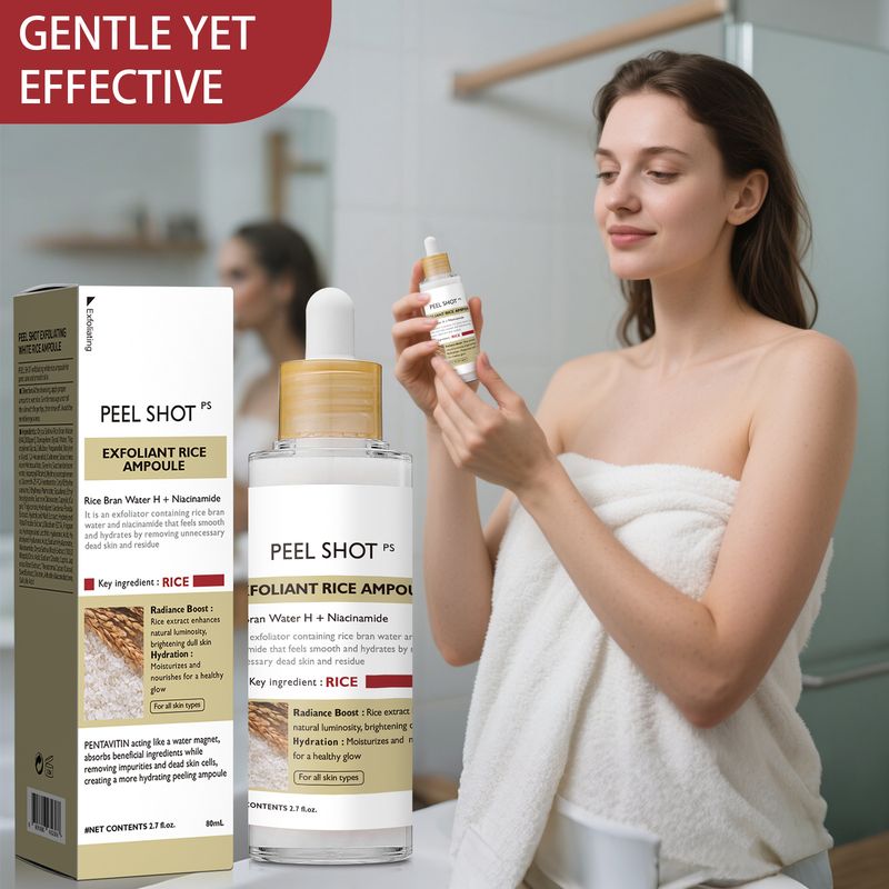 Schwarz-Weiß-Reis-Essenz, feuchtigkeitsspendend, feuchtigkeitsspendend, peelend, pflegende Haut, 80 ml_voghion.com