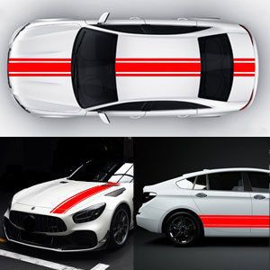 Capota mașinii cu bandă pentru mașină. Schimbarea modelului benzii sport. Atașați autocolantul pentru caroserie_voghion.com