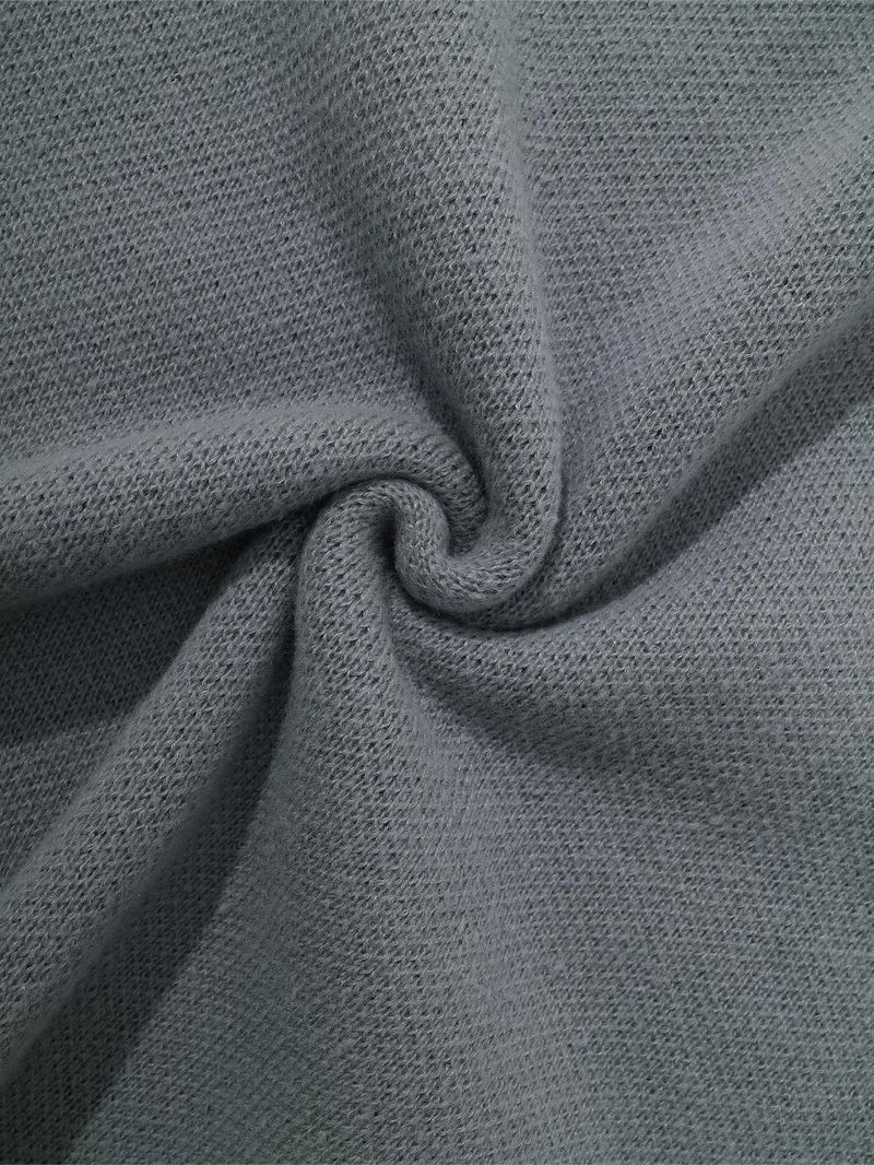 Pull en tricot effet vieilli pour homme – Épaules tombantes surdimensionnées, ourlet à franges et tissage texturé d'inspiration grunge (noir/gris/beige)_voghion.com