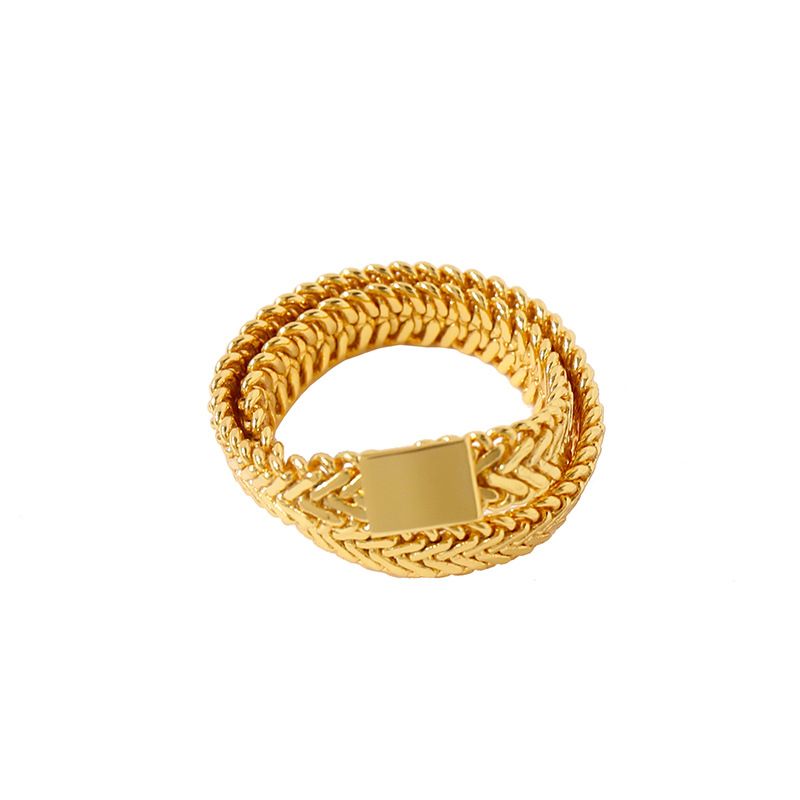 In Stock New French Niche Design Soft Snake Bone Stacking Rings Gold Metal Personality Hip Hop Accessories_voghion.com