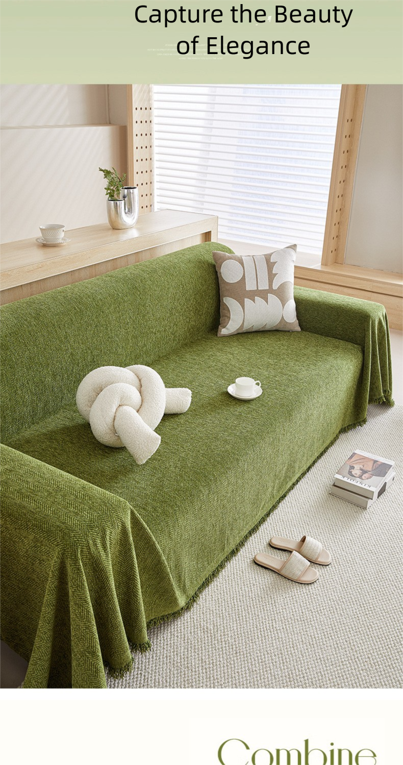 Nordic INS Style Cover Chenille Dustproof Cloth Sofa Blanket All Seasons Universal_voghion.com