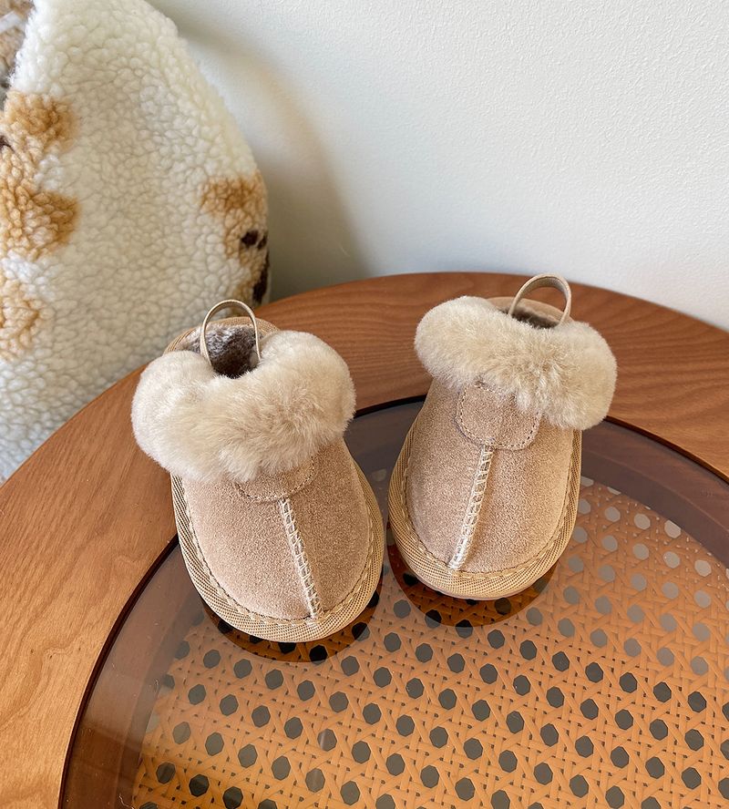 {Talla 15-30} Zapatos de bebé con forro polar, nuevos zapatos de algodón para invierno, pantuflas de algodón cálidas para niñas, zapatos de suela suave para bebés_voghion.com
