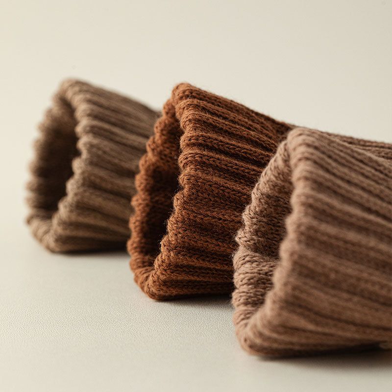 Nouvelles chaussettes d'automne et d'hiver pour hommes, chaussettes décontractées de couleur unie pour hommes, chaussettes en éponge, fond en serviette, chaussettes mi-tubes épaisses et polyvalentes_voghion.com