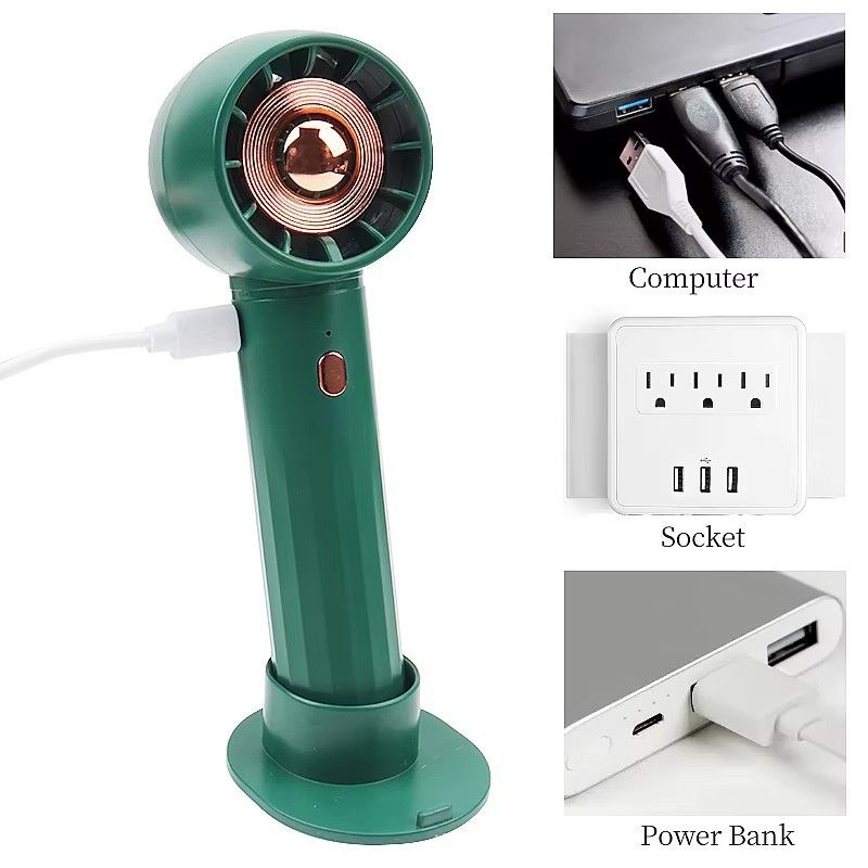 Asciugacapelli per extension ciglia, mini ventilatore da tavolo portatile ricaricabile tramite USB_voghion.com