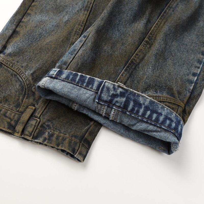 YON MODISH Abbigliamento maschile Autunno 2024 Nuovo prodotto Meichao High Street Pantaloni da cowboy lavati e usati_voghion.com