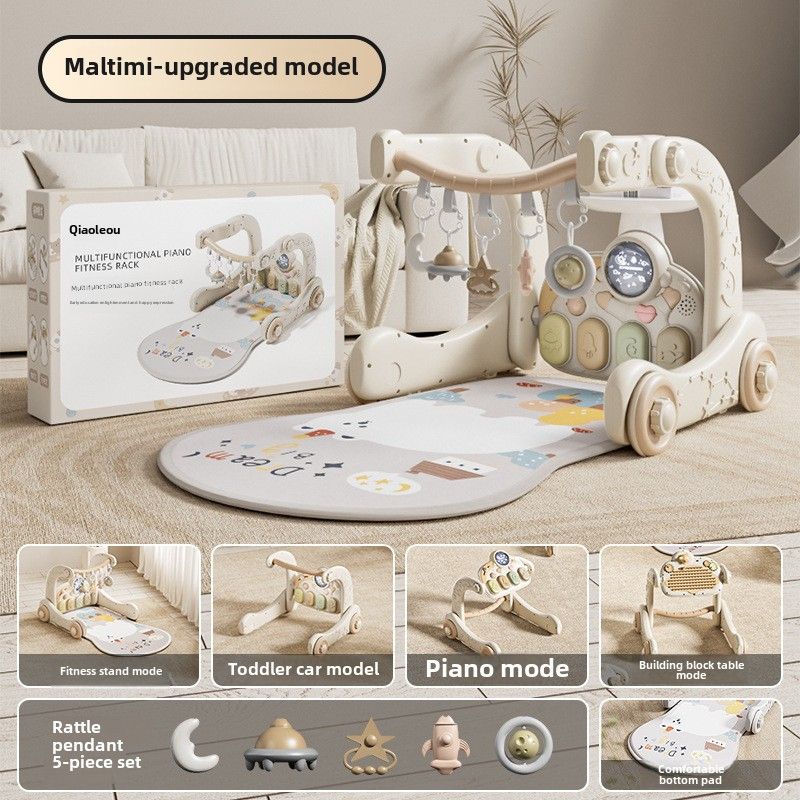 Qiao Le Bear Baby Pedal Piano Fitness Rack Walker 3 luni 6 Puzzle Educație timpurie Nou-născut Toddler Baby Toys_voghion.com