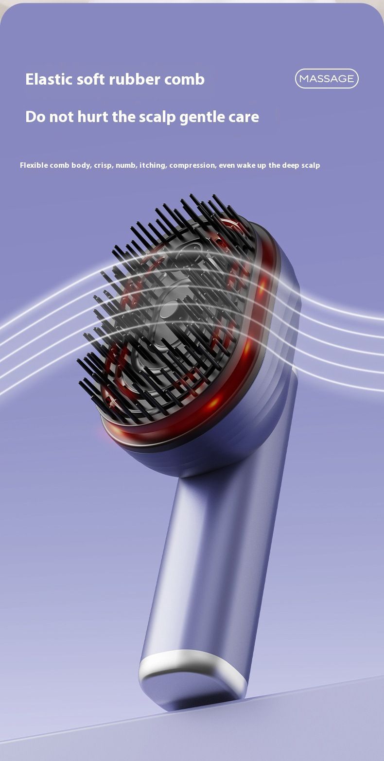 Scalp Massager With Vibration & Red Light Therapy, Microcurrent Mist For Hair Growth & Anti-Hair Loss, Essential Oil_voghion.com