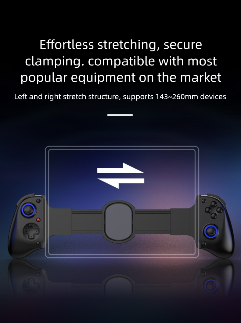 D11 Stretchable Game Wireless Bluetooth Hall Trigger Macro Back Button Switch Android IOS Streaming Controller PC_voghion.com