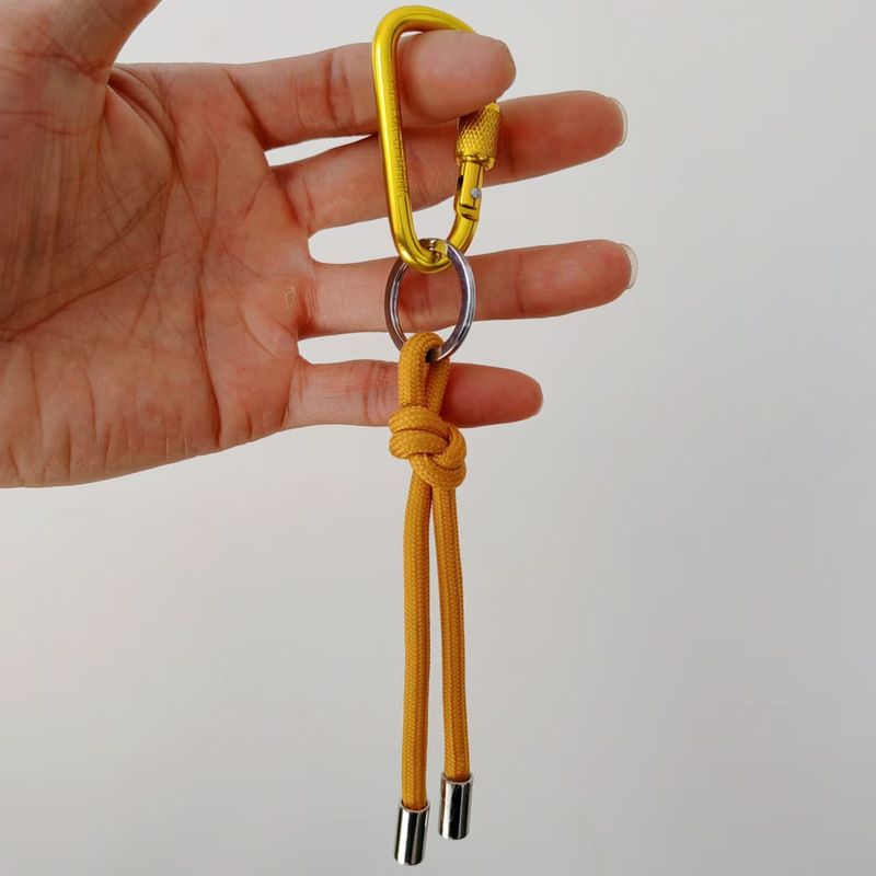 Neuer D-förmiger Karabineranhänger für den Außenbereich, kreativer Rucksack-Schlüsselanhänger, High-End-Trendy-Taille, gewebte hängende Dekoration, DIY_voghion.com