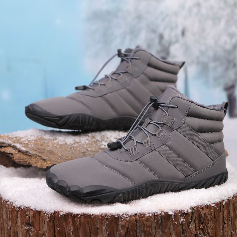 Cross-Border New Fleece-Lined Outdoor Men, Thickened Cold-Proof Five-Toe Shoes For Women, Couples' Large Size_voghion.com