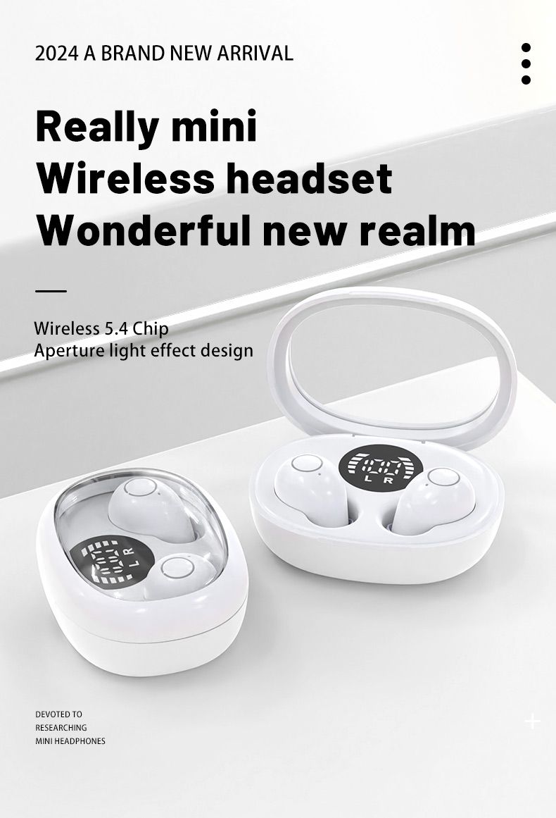SK32 Mini Invisible Headphones Draadloze Bluetooth 5.3 Hoofdtelefoon Bas Slaaphoofdtelefoon Met Microfoon Ruisonderdrukking HD_voghion.com