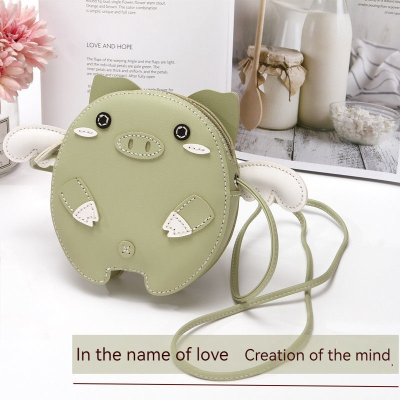 2024 novo mini porco feminino tecido ombro único crossbody auto feito artesanal diy material saco_voghion.com