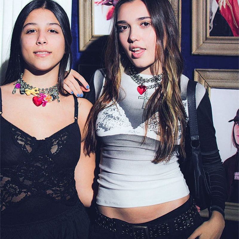 Y23TP535 American Y2K Spicy Girl Spitzenunterwäsche Print Design Rundhalspullover Langarm Top Damen Instagram_voghion.com