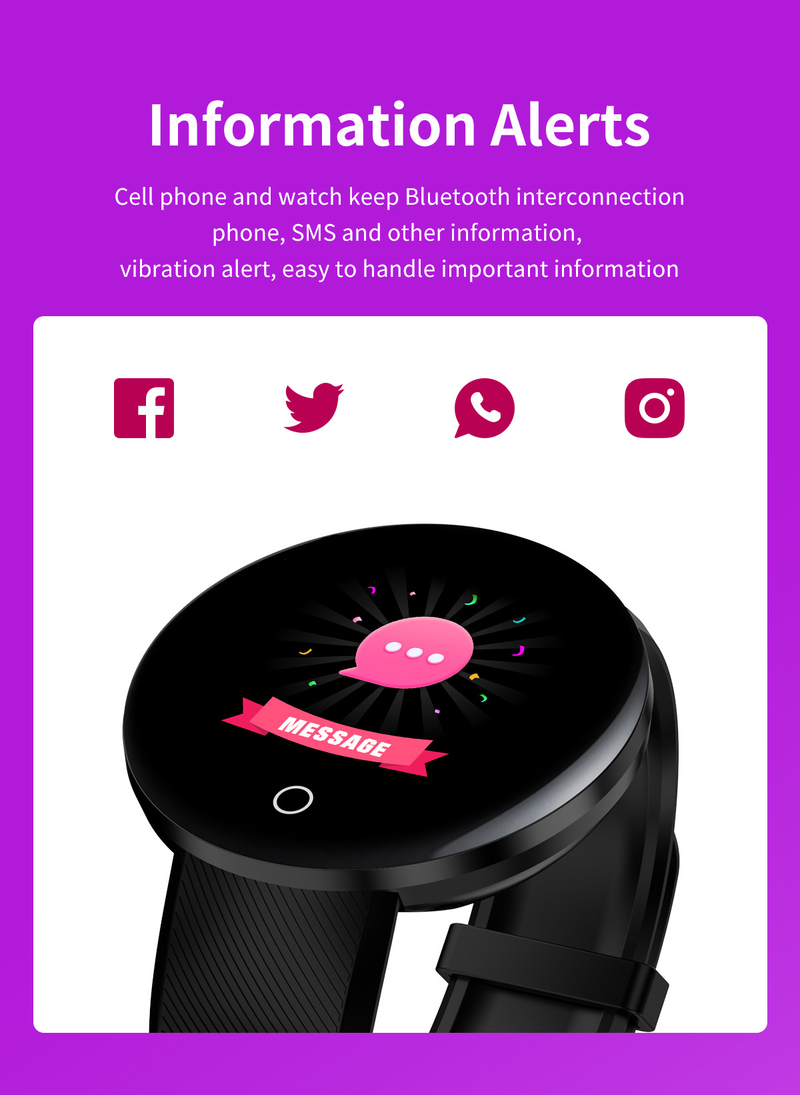 D18s Smartwatch Colore 1.44 Schermo Rotondo Frequenza Cardiaca, Pressione Sanguigna, Monitoraggio del Sonno, Movimento del Passo D18 Braccialetto Intelligente_voghion.com