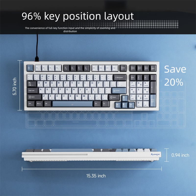 KEMOVE K98SE Wired Light Strip Mechanical Gaming E-sports Laptop Office PUBG Keyboard_voghion.com
