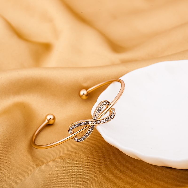 Brățară simplă 8 forme de diamante deschisă din aliaj Brățară Yiwu Street Jewelry_voghion.com