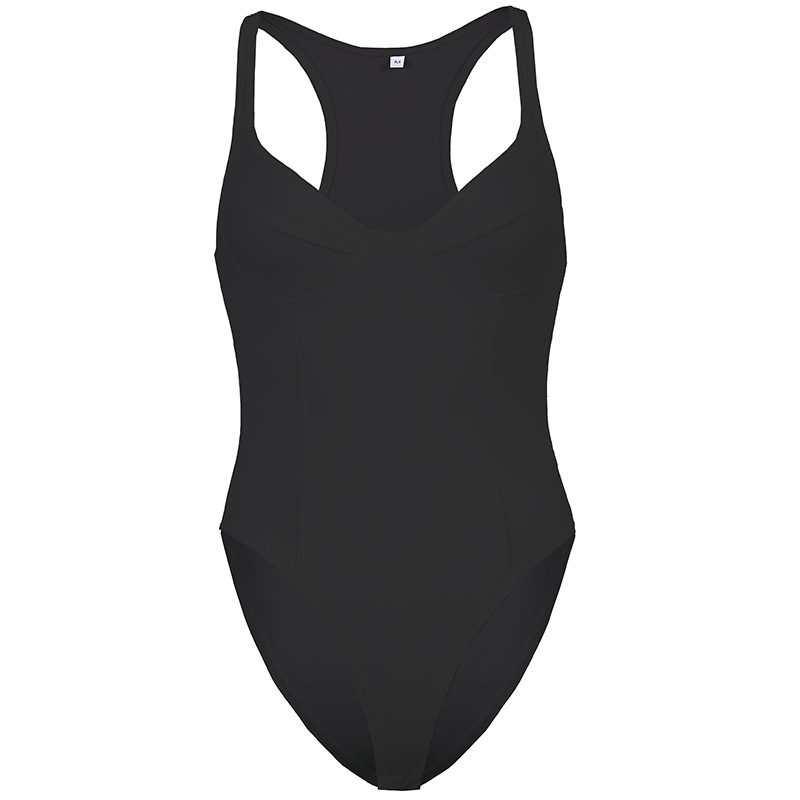 Wind 2025 Summer New Solid Color Basic Chest Show V-neck Jumpsuit Women's Sleeveless T-shirt Bottom Top_voghion.com