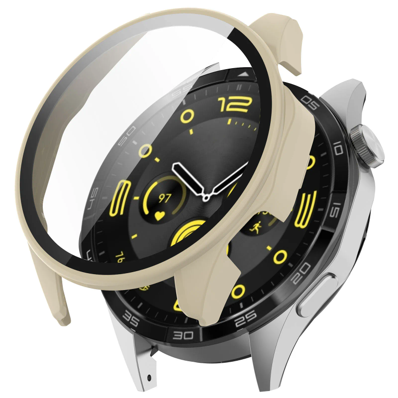 PC Hard Edge Protective Cover Bumper För Huawei Watch GT4 46mm / 41mm Helskärmshärdat glas skyddsskal_voghion.com