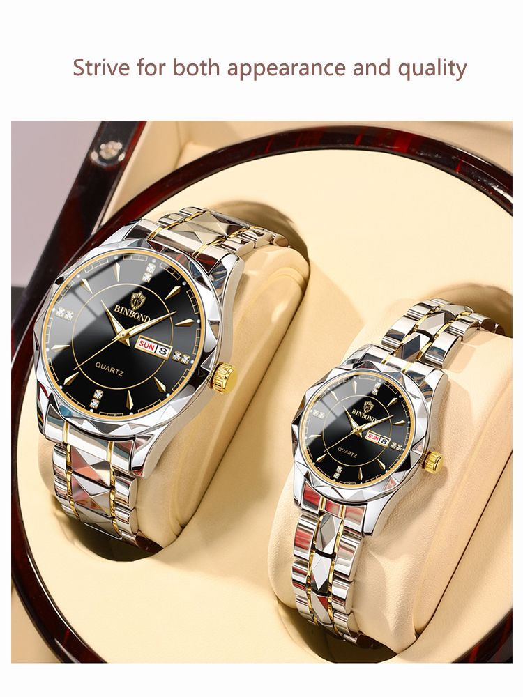 Orologi da donna Orologi da polso al quarzo di lusso alla moda da donna Orologi da polso in acciaio inossidabile impermeabili luminosi con data Regalo per fidanzate e amanti_voghion.com