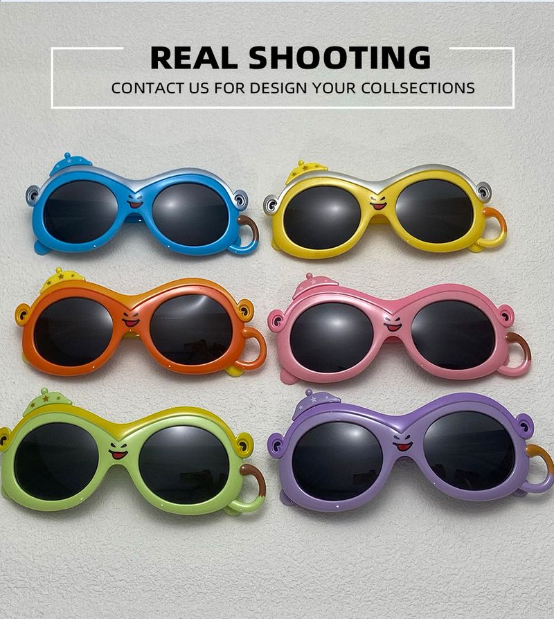 Sonnenbrille für Mädchen, neuer weicher Silikon-Cartoon-Brillenrahmen für Kinder, süße Internet-Berühmtheit, lustige Mode, Affen-Dekoration, Anti-Ultraviolett_voghion.com