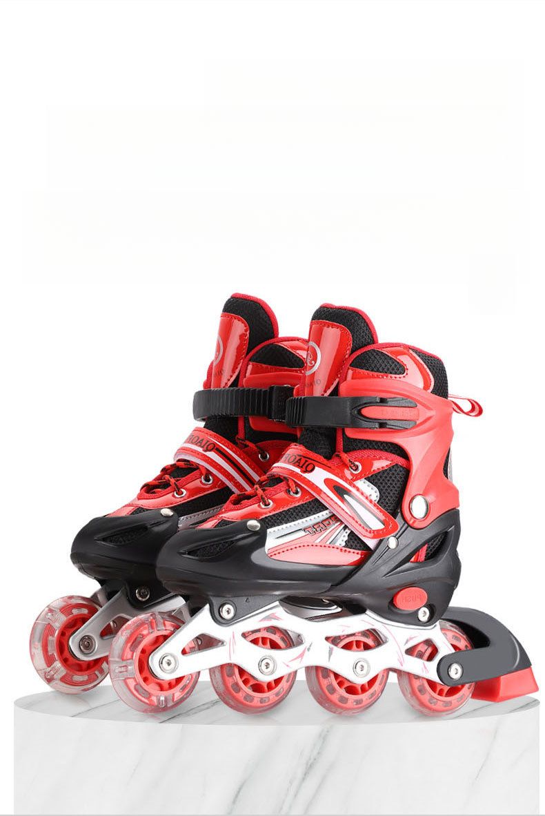 Pattini in linea professionali per adulti e bambini in PVC con rotelle universali e scarpe scorrevoli_voghion.com