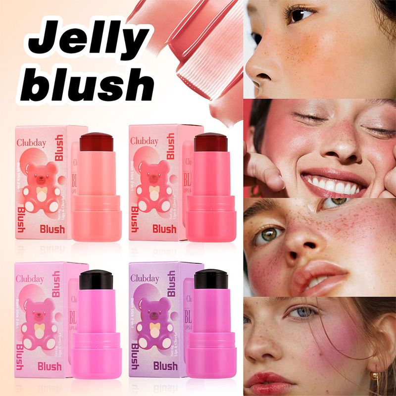 Clubday Beauty Hit Vierfarbiges Rouge Rouge Make-up Neues Produkt Matt Feuchtigkeitsspendend Q Elastic Jelly Blush Stick_voghion.com