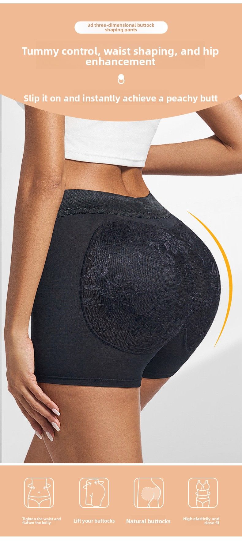 Sollevamento per donne, valorizzazione dei fianchi, biancheria intima imbottita per i glutei, pantaloni modellanti traspiranti in rete per taglie forti, controllo della pancia_voghion.com