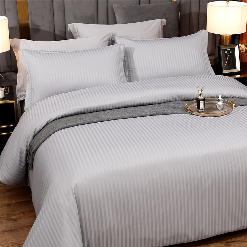 Jacquard-Satin-Bettbezug-Set, luxuriöse 3-teilige Bettwäsche, Kissenbezüge inklusive, knitterfrei, weich_voghion.com