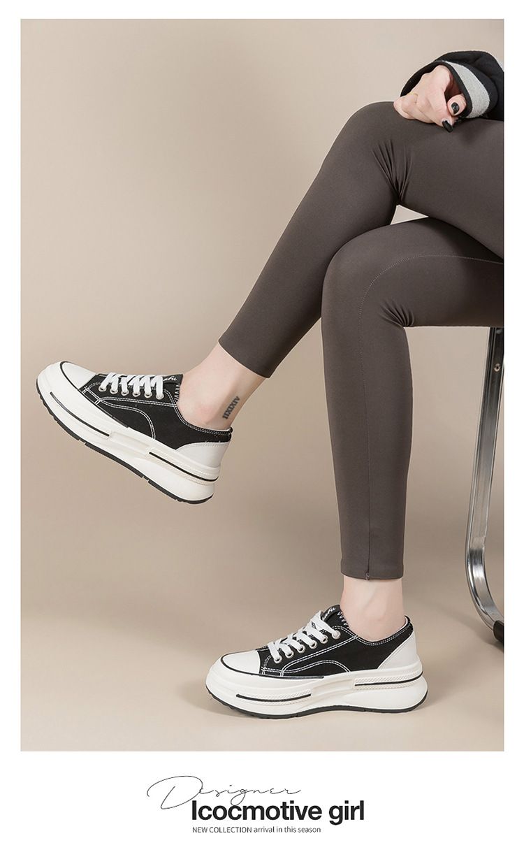 Women’s Shoes Thick Soled Canvas Shoes Women's Shoes Spring And Summer New Board Shoes Ins Versatile Trend Korean Version Of Casual White Shoes Single_voghion.com