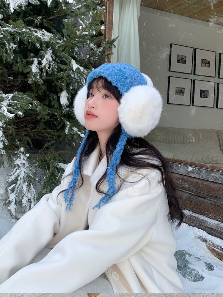 Cache-oreilles en peluche mignons d'hiver résistants au froid, gardant au chaud, résistants au gel Cache-oreilles cache-oreilles équitation oreilles chaudes_voghion.com
