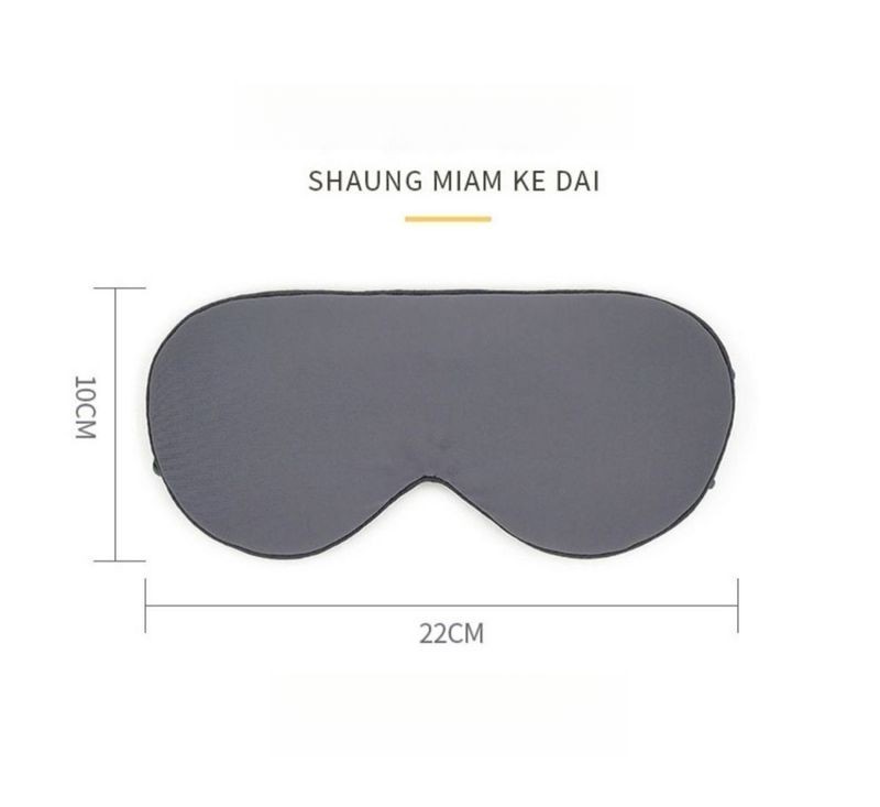 Spezielle doppelseitige Schlafmaske aus zweifarbigem Eisseide, lichtundurchlässig, lindert Müdigkeit, für Männer und Frauen, Studenten_voghion.com