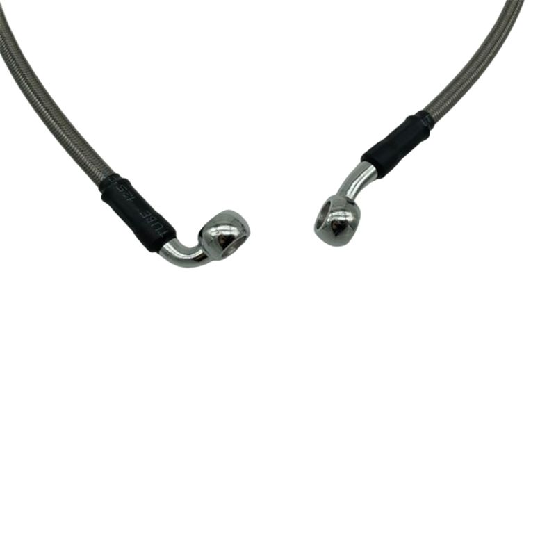 Tubo flessibile freno in acciaio intrecciato per moto da 10 mm, da 28 a 90 gradi, tubo banjo idraulico, 300 mm-2200 mm, universale_voghion.com