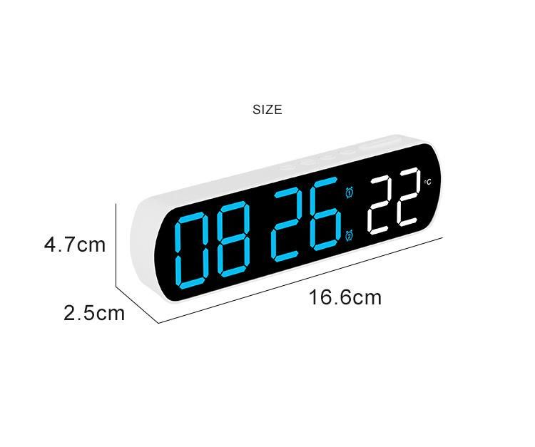 Hot Selling Jumping Seconds LED Alarm Multifunctional Chronograph Electronic Simple Nordic Style Clock Timer 5506_voghion.com