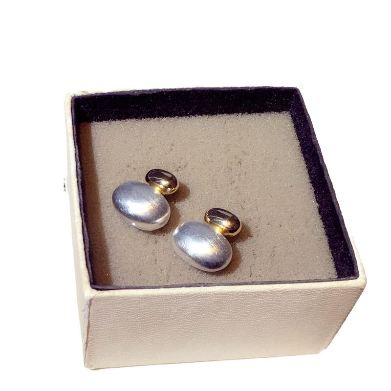 Nuovi orecchini a forma di ago in argento di alta qualità, stile coreano, ovali, in metallo spazzolato, eleganti accessori per le orecchie_voghion.com