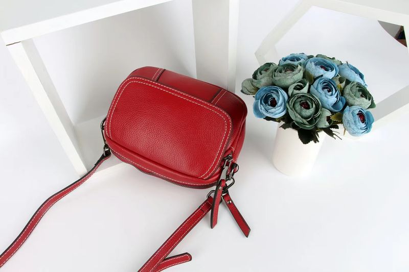 Borsa a tracolla piccola rotonda in vera pelle da donna, stile coreano, versatile, con strato superiore in pelle bovina, modello 2025_voghion.com