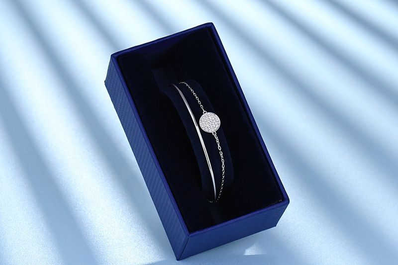 Pulseira de raquete de tênis empilhável dois em um ouro rosa_voghion.com