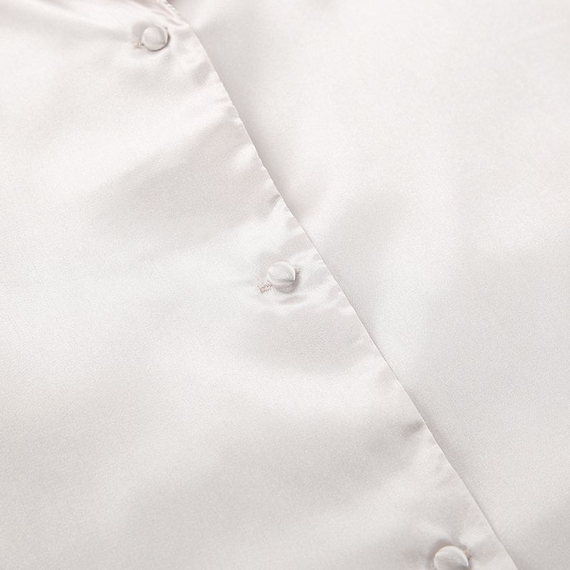 Abbigliamento donna camicia da notte pantaloni larghi e comodi seta casual signore casa vestiti abito francese_voghion.com