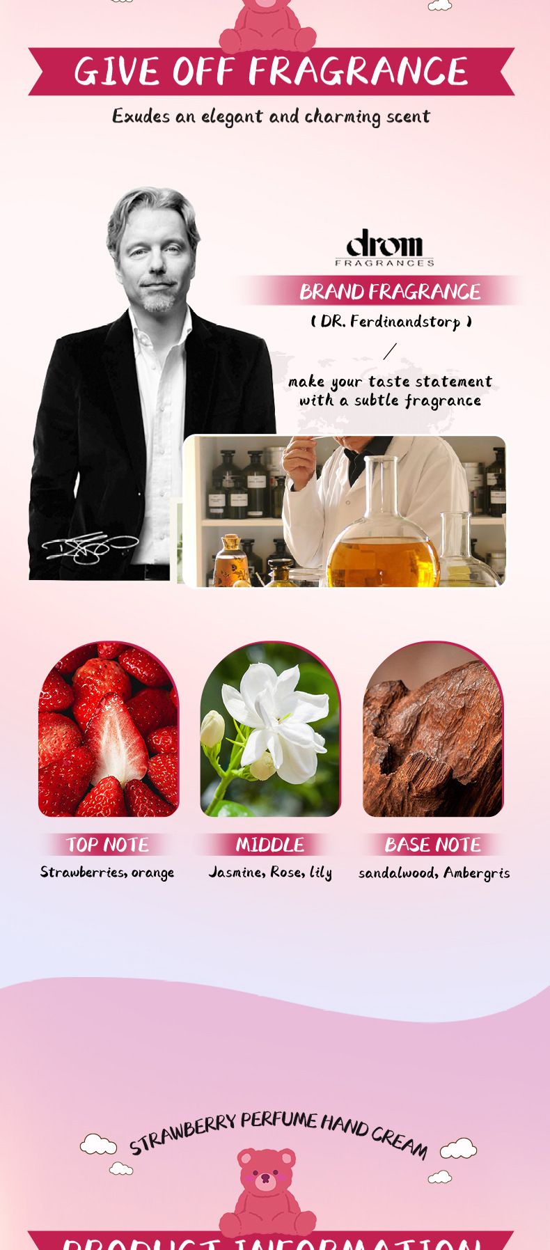 SADOER Strawberry Perfume Hand Cream 55g Autumn And Winter Moisturizing Hand Cream_voghion.com