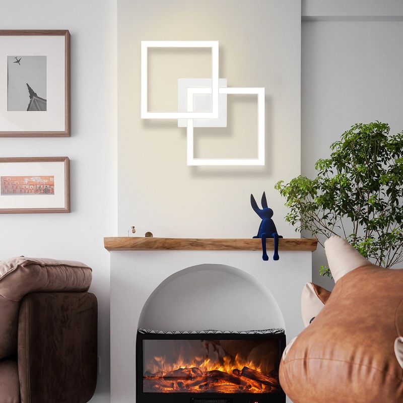 Glitzerlife Deckenlampe LED Deckenleuchte Weiß - Moderne Küchenlampe 24W 4000K Wohnzimmerlampe Flurlampe Neutralweiß Schlafzimmerlampe Flur Deckenbeleuchtung_voghion.com